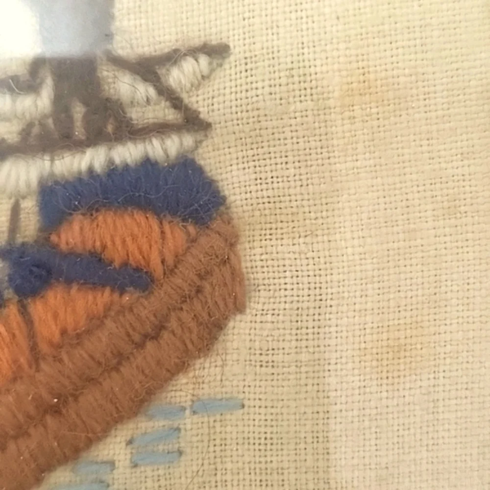 Vintage 'Olde Salem' Nautical Theme Embroidery
